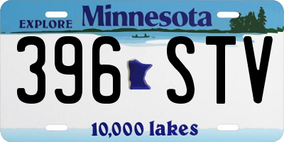 MN license plate 396STV
