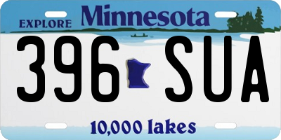 MN license plate 396SUA