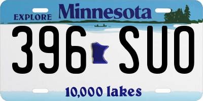 MN license plate 396SUO