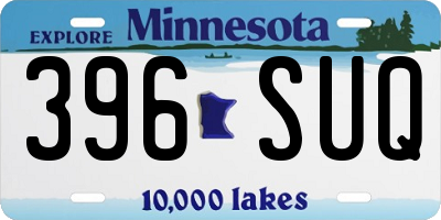 MN license plate 396SUQ