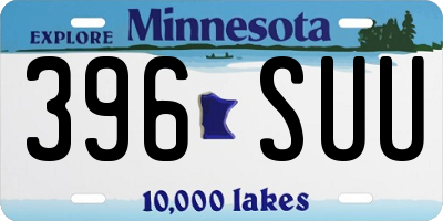 MN license plate 396SUU