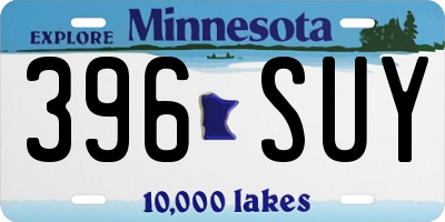 MN license plate 396SUY