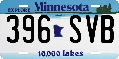 MN license plate 396SVB