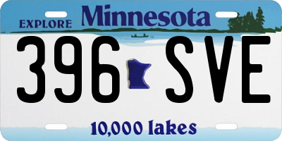 MN license plate 396SVE