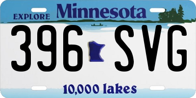 MN license plate 396SVG
