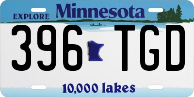MN license plate 396TGD