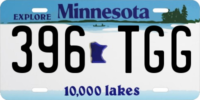 MN license plate 396TGG