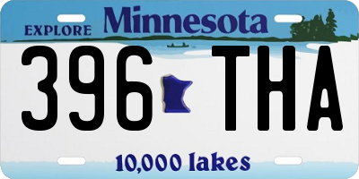 MN license plate 396THA