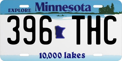 MN license plate 396THC