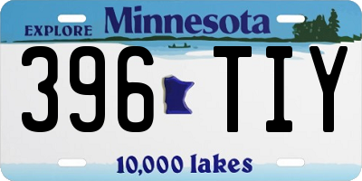 MN license plate 396TIY