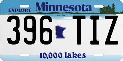 MN license plate 396TIZ