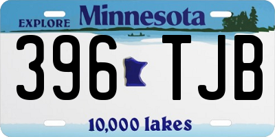 MN license plate 396TJB