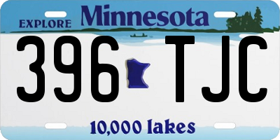 MN license plate 396TJC