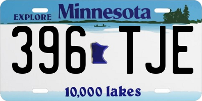 MN license plate 396TJE