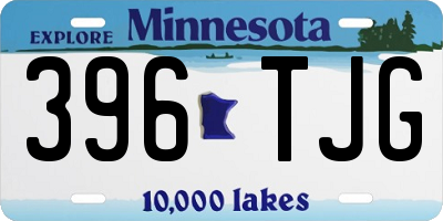 MN license plate 396TJG