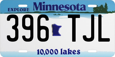 MN license plate 396TJL