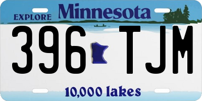 MN license plate 396TJM