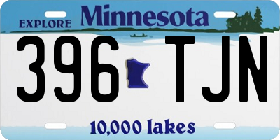 MN license plate 396TJN