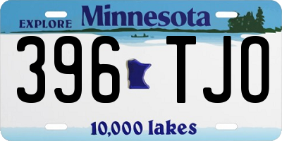 MN license plate 396TJO
