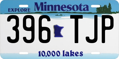 MN license plate 396TJP