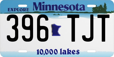 MN license plate 396TJT