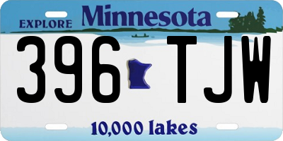 MN license plate 396TJW