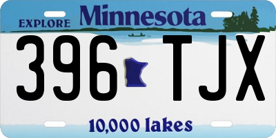 MN license plate 396TJX