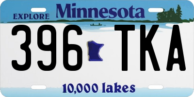 MN license plate 396TKA
