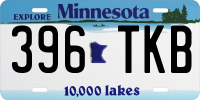 MN license plate 396TKB