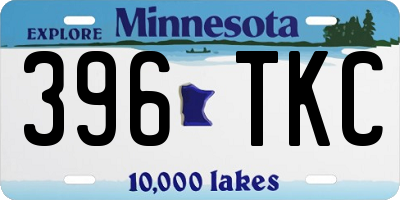 MN license plate 396TKC