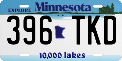 MN license plate 396TKD