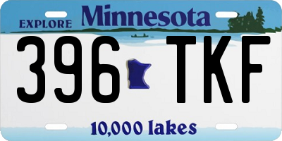 MN license plate 396TKF