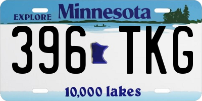 MN license plate 396TKG