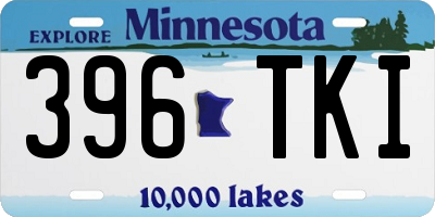 MN license plate 396TKI