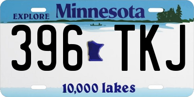 MN license plate 396TKJ