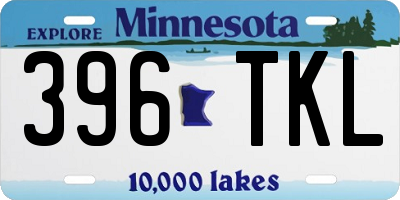 MN license plate 396TKL