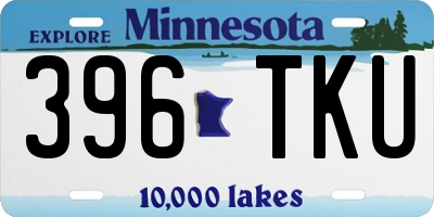 MN license plate 396TKU