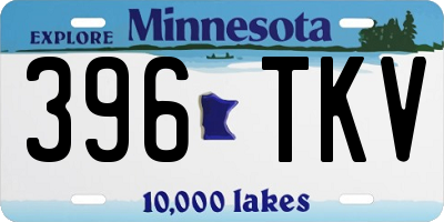 MN license plate 396TKV