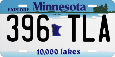 MN license plate 396TLA