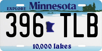 MN license plate 396TLB