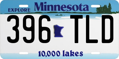 MN license plate 396TLD