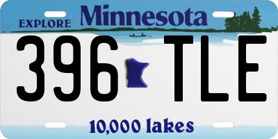 MN license plate 396TLE