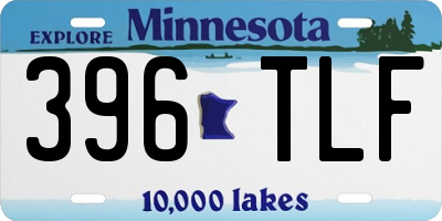 MN license plate 396TLF