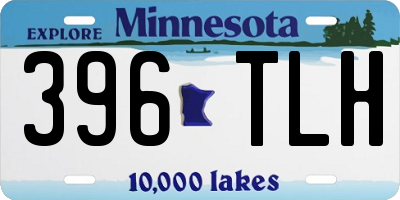 MN license plate 396TLH