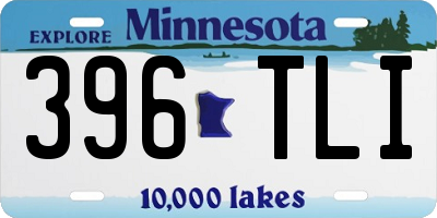 MN license plate 396TLI