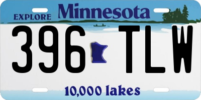MN license plate 396TLW