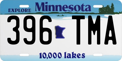 MN license plate 396TMA