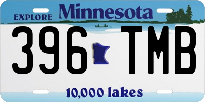 MN license plate 396TMB