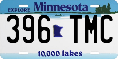 MN license plate 396TMC