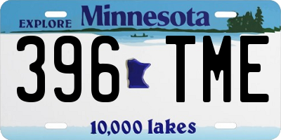 MN license plate 396TME